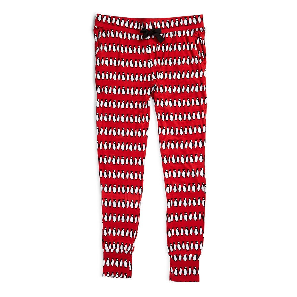 NWT Vera Bradley Red Grey Penguins Pajama joggers